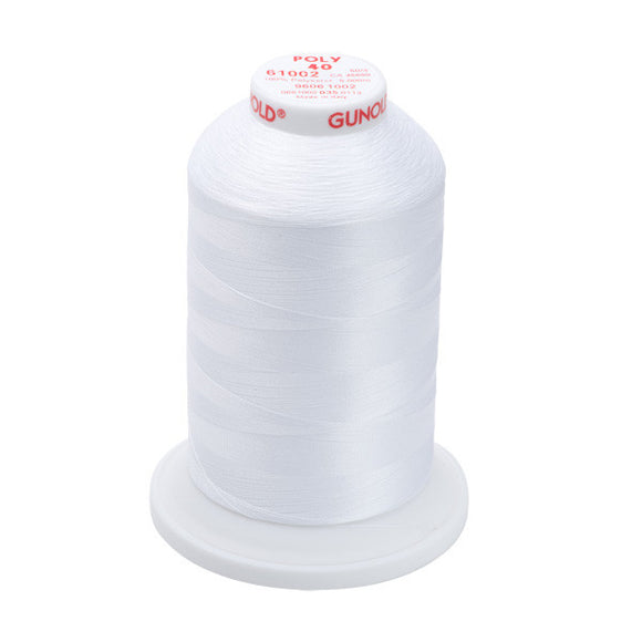 GUNOLD-96061002 POLY 40WT 5,500YDS-SOFT WHITE