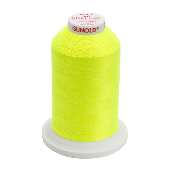 GUNOLD-96061901 POLY 40WT 5,500YDS-LIGHT LIME NEON