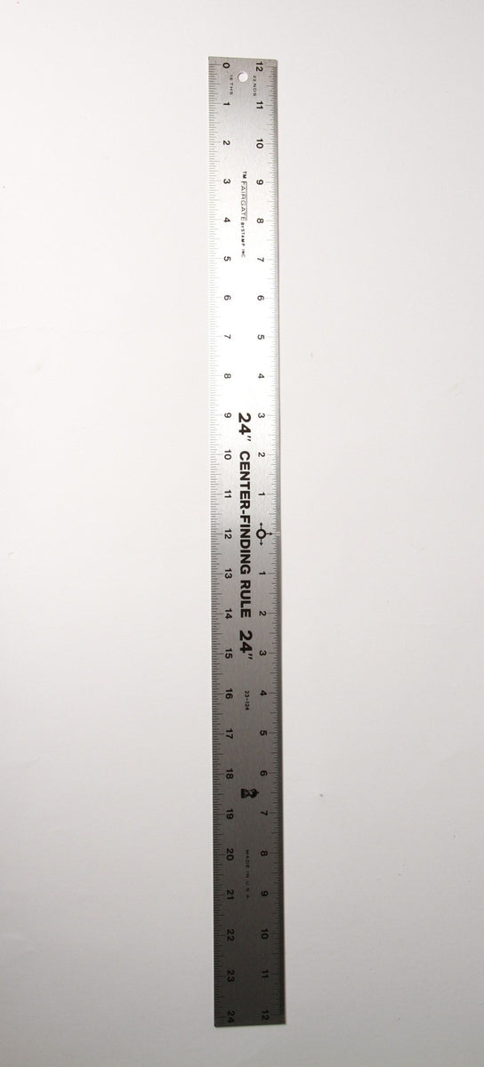 Big Horn 19110 12 Center Finding Ruler, 1-3/4 Wide - Aluminum 