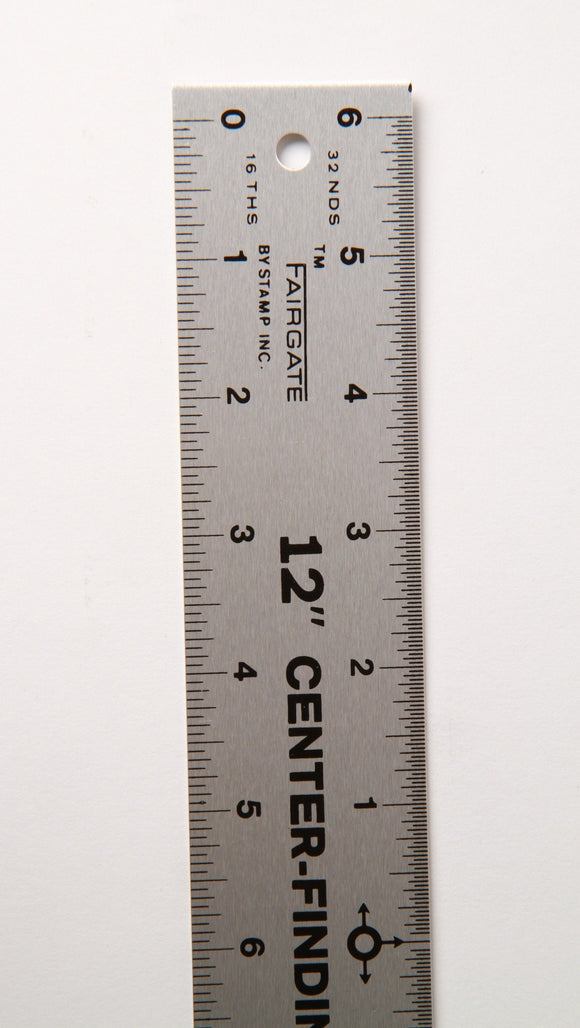 Center finding ruler 12