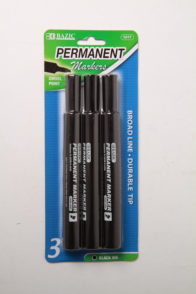 Black Permanent Marker - Qty 3