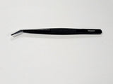 TWE6  Tweezer - Bent with Teeth (BLACK OR SILVER)