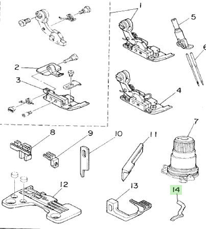 11888401 Lower Looper JUKI MO-2516