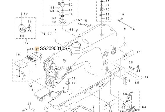 SS2090810SP SCREW 9/64-40 L= 7.5