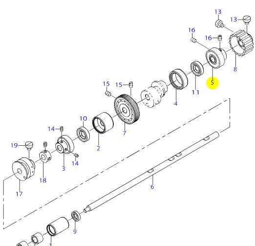 23536253 LOWER SHAFT REAR BEARING ASM.