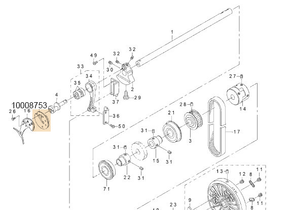 10008753 TAKE-UP COUNTERWEIGHT ASM.