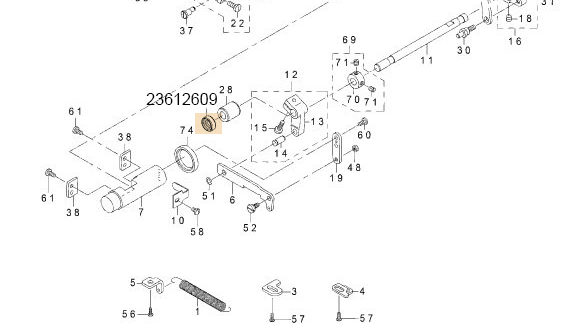 23612609 FEED CHANGING SHAFT OIL SEAL