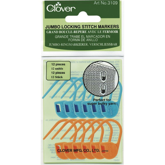 3109-CLO  Clover Jumbo Locking Stitch Markers