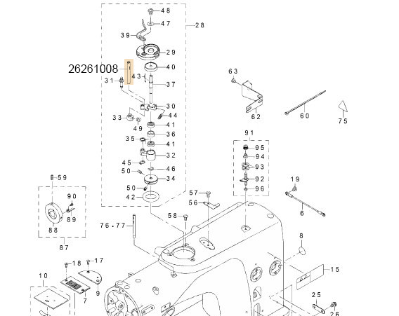26261008 BTW LEVER SHAFT