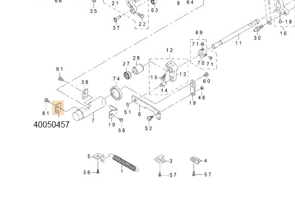 40050457 FEED DRIVING ROCKER BLOCK