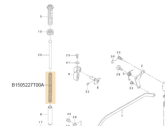 B1505227T00A PRESSER SPRING  T