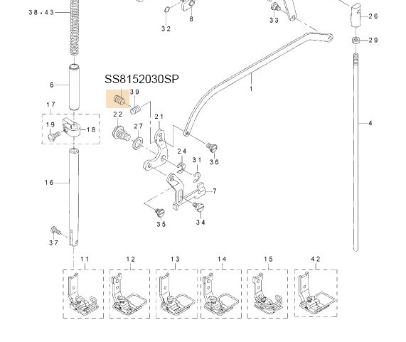 SS8152030SP SCREW  15/64-28 L=20