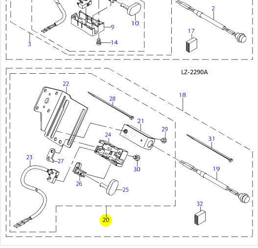 40003576 MANUAL SWITCH BASE ASM. B