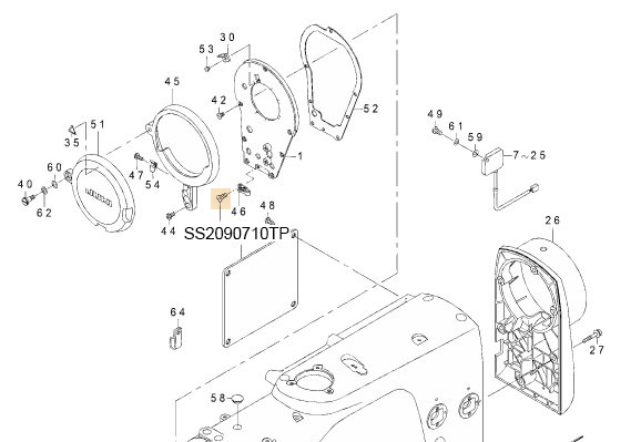 SS2090710TP SCREW 9/64-40 L=7.2