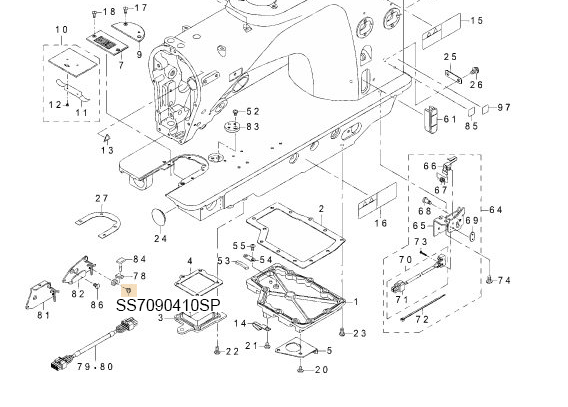 SS7090410SP SCREW 9/64-40 L= 3.5