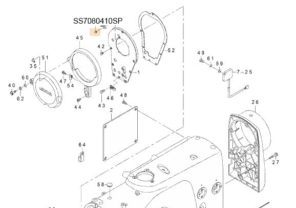 SS7080410SP SCREW 1/8-44  L= 3.8