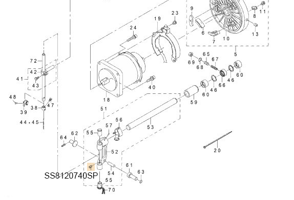 SS8120740SP SCREW  3/16-28 L=7