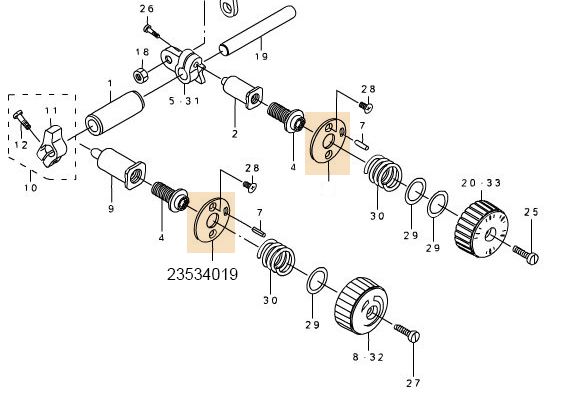 23534019 FEED ADJUSTING BASE