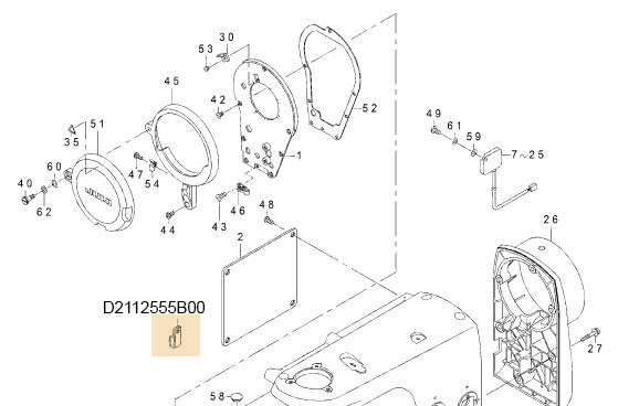 D2112555B00 CORD HOLDER, LARGE