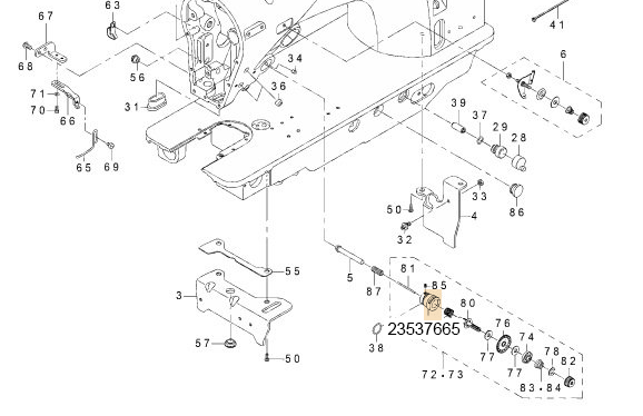 23537665 THREAD TENSION ROD BASE ASM.