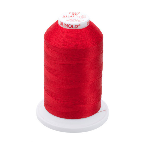 GUNOLD-96061147 POLY 40WT 5,500YDS-CHRISTMAS RED