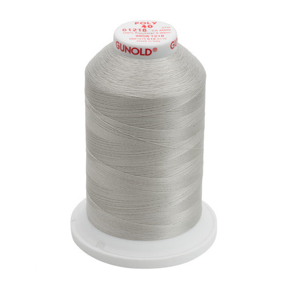 GUNOLD-96061218 POLY 40WT 5,500YDS-SILVER GRAY