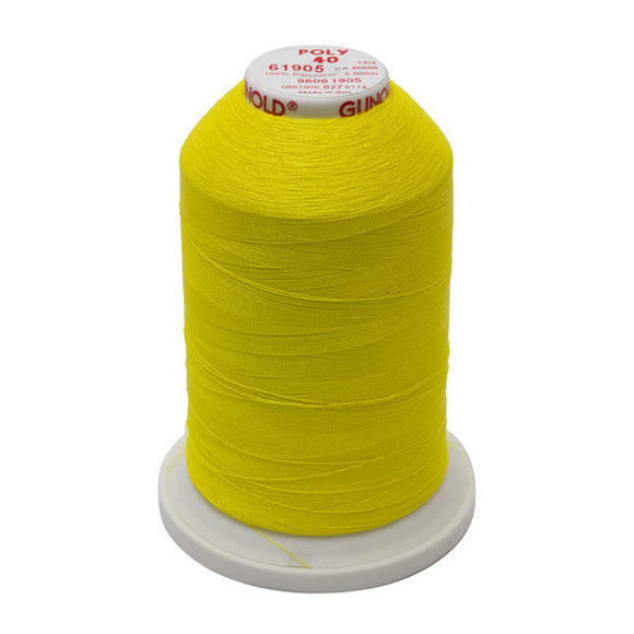 GUNOLD-96061905 POLY 40WT 5,500YDS-BRIGHT YELLOW NEON