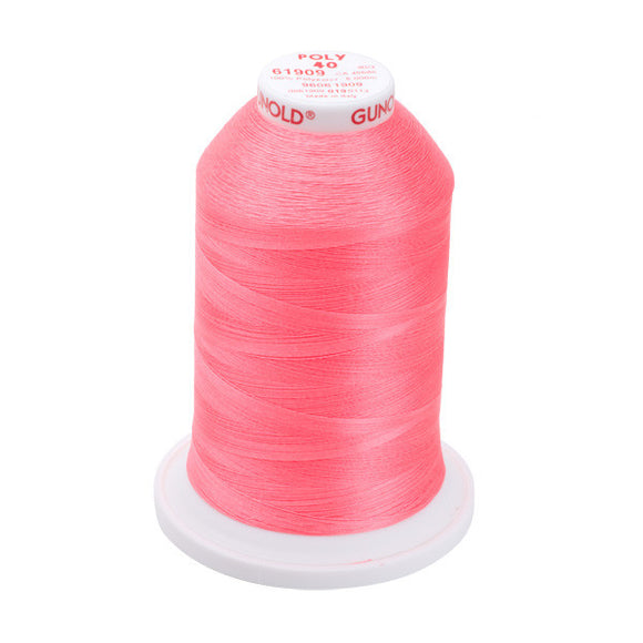 GUNOLD-96061909 POLY 40WT 5,500YDS-MEDIUM PINK NEON