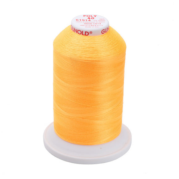 GUNOLD-96061914 POLY 40WT 5,500YDS-LIGHT ORANGE NEON