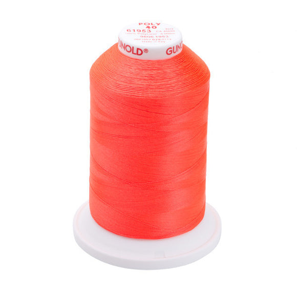 GUNOLD-96061953 POLY 40WT 5,500YDS-TANGERINE NEON