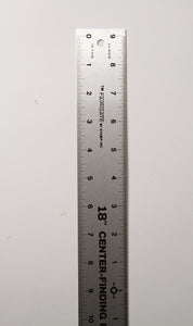 Fairgate center finding aluminum 18 by 1-3/4 inch ruler - zoomed in