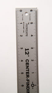 Center finding ruler 12" x 1-3/4" - zoomed in
