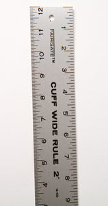 Cuff Width Ruler 2" x 12" - Zoomed