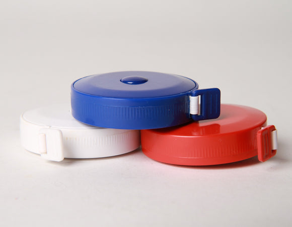 Retractable tape measure in different colors
