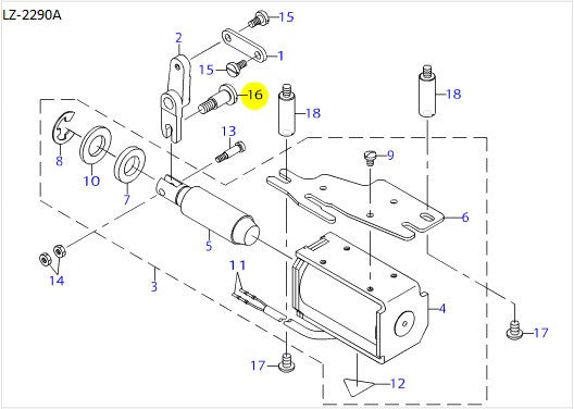 SD0951501SP HINGE SCREW D= 9.53 H=15